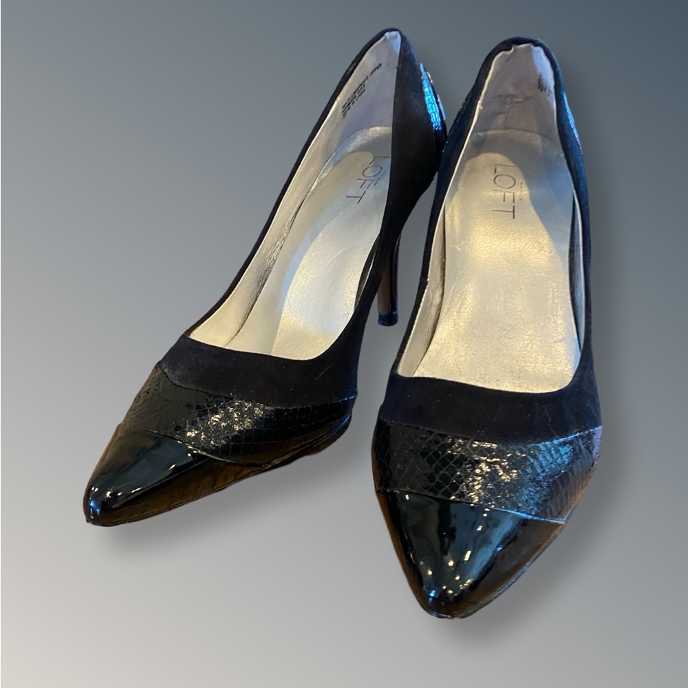 LOFT Multi Texture Black Heels
